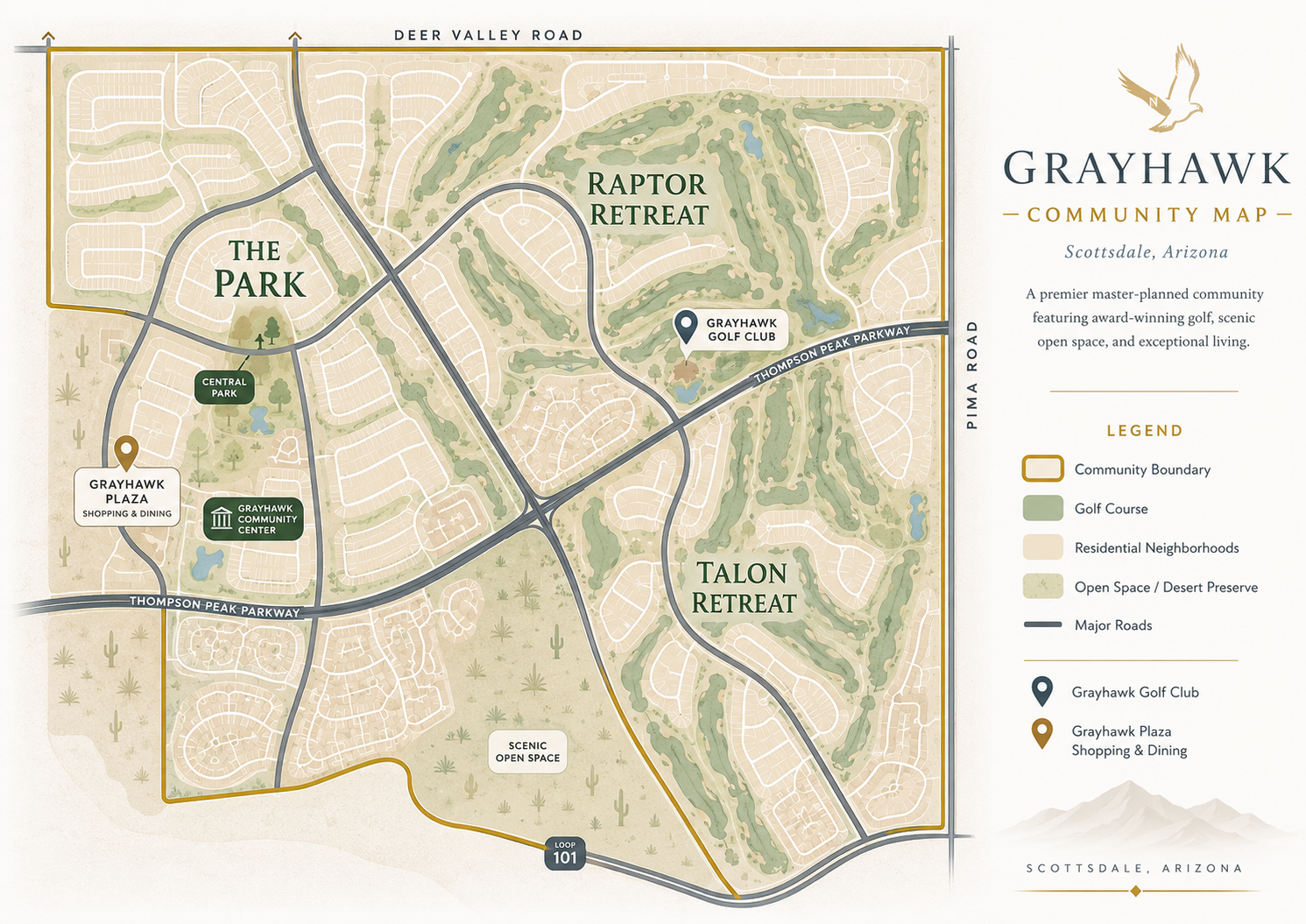 Grayhawk Community Map Scottsdale Arizona